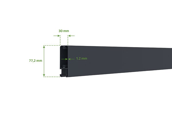 CASANOOV - Casanoov Portail coulissant 5 m HALTI H.160  cm aluminium gris - large