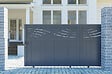 CASANOOV - Casanoov Portail coulissant 3,7 m HALTI H.140  cm + 2 poteaux H.166  cm aluminium gris - vignette