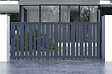 CASANOOV - Casanoov Portail coulissant 3,5x1,4 m VEYMONT + 2 poteaux EIFEL H.166  cm Gris - vignette
