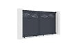 CASANOOV - Casanoov Portail coulissant 3 m HALTI H.160  cm + Portillon 1m HALTI H.160  cm aluminium gris - vignette