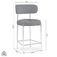 SICAAN - Sicaan Lot de 2 tabourets de bar bouclettes style contemporain NOVA bleu nuit - vignette