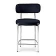 SICAAN - Sicaan Lot de 2 tabourets de bar bouclettes style contemporain NOVA bleu nuit - vignette