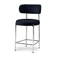 SICAAN - Sicaan Lot de 2 tabourets de bar bouclettes style contemporain NOVA bleu nuit - vignette