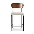 SICAAN - Sicaan Lot de 2 tabourets de bar scandinaves OLIVIA velours côtelé beige - vignette