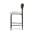 SICAAN - Sicaan Lot de 2 tabourets de bar scandinaves OLIVIA velours côtelé beige - vignette