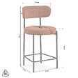 SICAAN - Sicaan Lot de 2 tabourets de bar modernes IRIS velours côtelé terracotta 65 cm - vignette