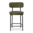 SICAAN - Sicaan Lot de 2 tabourets de bar modernes IRIS velours côtelé kaki 65 cm - vignette