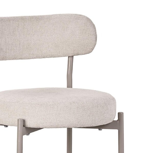 SICAAN - Sicaan Lot de 2 tabourets de Bar Contemporains GABY en Tissu Chenille Beige - large