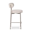 SICAAN - Sicaan Lot de 2 tabourets de Bar Contemporains GABY en Tissu Chenille Beige - vignette
