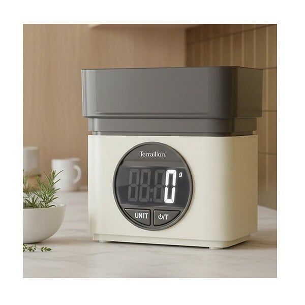 TERRAILLON - Balance De Cuisine électronique 5kg-1g Crème - BA22MYTHICCREME - large