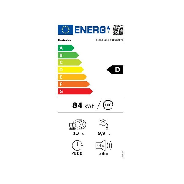 ELECTROLUX - Lave-vaisselle 60cm 13 Couverts 44db Tout Intégrable - E62LD111S - large