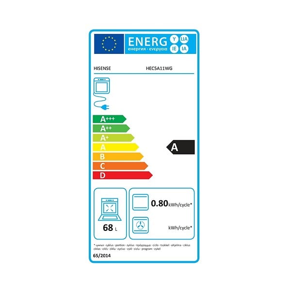 HISENSE - Cuisinière Vitrocéramique 68l 4 Feux - HEC5A11WG - large