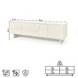 SICAAN - Sicaan Meuble TV beige 160cm - 4 portes - finition mélaminée - FLORA - vignette