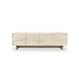 SICAAN - Sicaan Meuble TV beige 160cm - 4 portes - finition mélaminée - FLORA - vignette