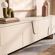 SICAAN - Sicaan Meuble TV beige 160cm - 4 portes - finition mélaminée - FLORA - vignette