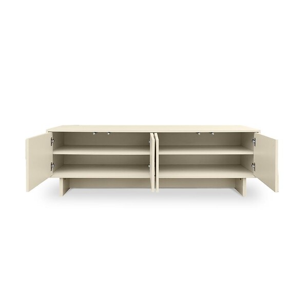 SICAAN - Sicaan Meuble TV beige 160cm - 4 portes - finition mélaminée - FLORA - large