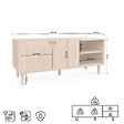 SICAAN - Sicaan Meuble TV scandinave 140cm finition chêne - SOAN - vignette