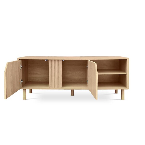 SICAAN - Sicaan Meuble TV scandinave 140cm finition chêne - SOAN - large