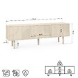 SICAAN - Sicaan Meuble TV scandinave 160  cm 3 portes finition chêne SASKIA - vignette