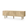 SICAAN - Sicaan Meuble TV scandinave 160  cm 3 portes finition chêne SASKIA - vignette