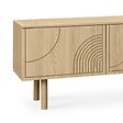 SICAAN - Sicaan Meuble TV scandinave 160  cm 3 portes finition chêne SASKIA - vignette