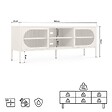 SICAAN - Sicaan Meuble TV Industriel en métal Beige 160 cm 2 Portes en Verre cannelé - Come - vignette