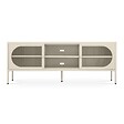 SICAAN - Sicaan Meuble TV Industriel en métal Beige 160 cm 2 Portes en Verre cannelé - Come - vignette