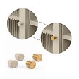 SICAAN - Sicaan Meuble TV Industriel en métal Beige 160 cm 2 Portes en Verre cannelé - Come - vignette