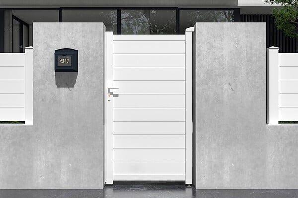 CASANOOV - Casanoov Portillon 1m EIGER H.180  cm aluminium blanc - large