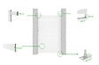CASANOOV - Casanoov Portillon 1m EIGER H.180  cm aluminium blanc - vignette