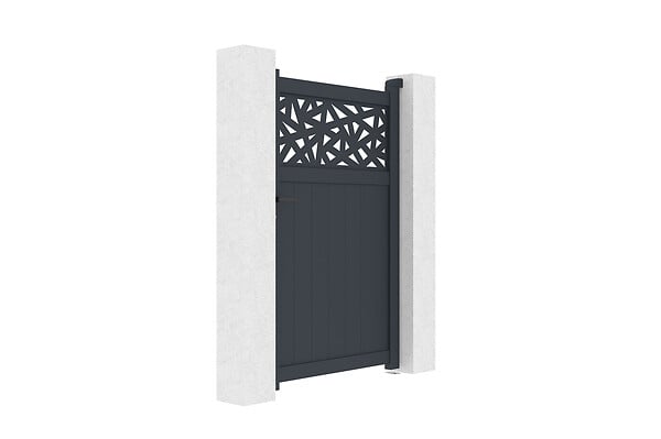 CASANOOV - Casanoov Portillon 1m DOLOMITE RUIVO H.160  cm aluminium gris - large