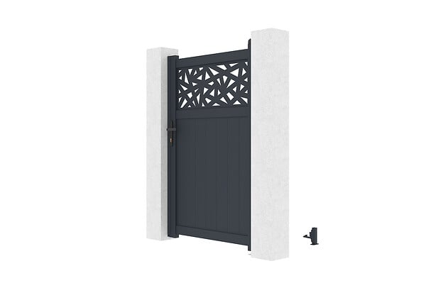 CASANOOV - Casanoov Portillon 1m DOLOMITE RUIVO H.160  cm aluminium gris - large