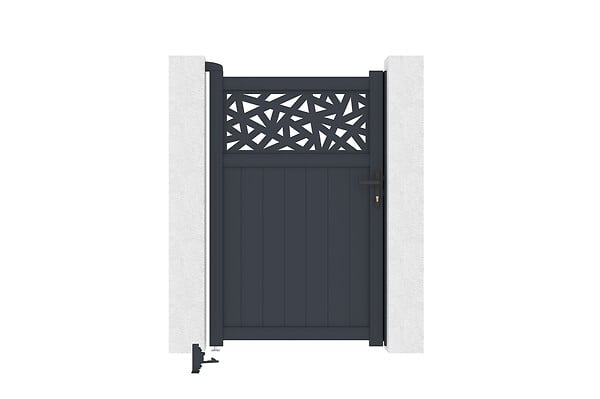 CASANOOV - Casanoov Portillon 1m DOLOMITE RUIVO H.160  cm aluminium gris - large