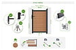 CASANOOV - Casanoov Portillon bois composite plein 1m ATHOS H.160 cm teck avec cadre aluminium - vignette