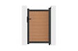 CASANOOV - Casanoov Portillon bois composite plein 1m ATHOS H.160 cm teck avec cadre aluminium - vignette
