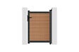 CASANOOV - Casanoov Portillon bois composite plein 1m ATHOS H.140 cm teck avec cadre aluminium - vignette