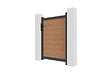 CASANOOV - Casanoov Portillon bois composite plein 1m ATHOS H.140 cm teck avec cadre aluminium - vignette