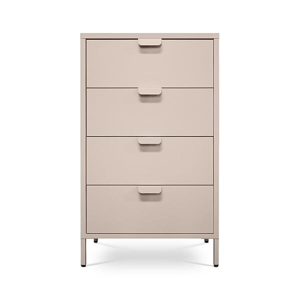 SICAAN - Sicaan Commode industrielle en métal L.60cm 4 tiroirs beige - THEA - large