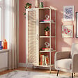 SICAAN - Sicaan Etagère Industrielle en métal grillagé Beige 1 Porte 4 Cases - Hera - vignette