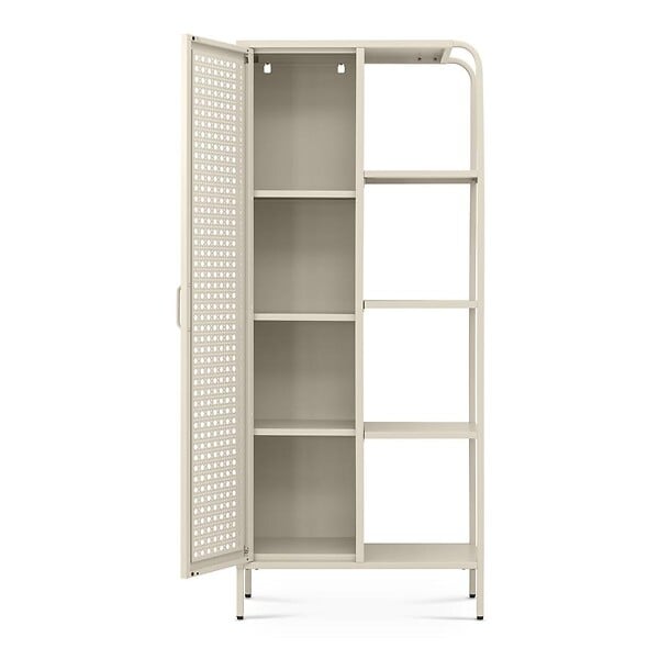 SICAAN - Sicaan Etagère Industrielle en métal grillagé Beige 1 Porte 4 Cases - Hera - large
