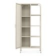 SICAAN - Sicaan Etagère Industrielle en métal grillagé Beige 1 Porte 4 Cases - Hera - vignette