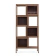 SICAAN - Sicaan Etagère industrielle H.170  cm 4 portes 4 niches marron et verre cannelé KIARA - vignette