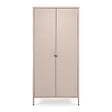 SICAAN - Sicaan Armoire industrielle en métal H.170cm 2 portes, 4 étagères, 2 penderies beige - THEA - vignette