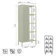 SICAAN - Sicaan Etagère Industrielle en métal grillagé Vert Olive 1 Porte 4 Cases - Hera - vignette