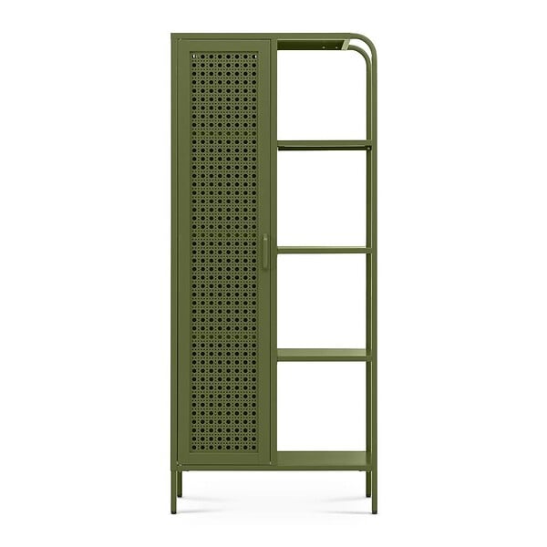 SICAAN - Sicaan Etagère Industrielle en métal grillagé Vert Olive 1 Porte 4 Cases - Hera - large