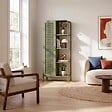 SICAAN - Sicaan Etagère Industrielle en métal grillagé Vert Olive 1 Porte 4 Cases - Hera - vignette