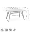SICAAN - Sicaan Table à manger extensible 140-180cm pieds métal kaki et plateau finition chêne - MELOE - vignette