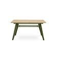 SICAAN - Sicaan Table à manger extensible 140-180cm pieds métal kaki et plateau finition chêne - MELOE - vignette