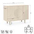 SICAAN - Sicaan Buffet scandinave 100  cm 2 portes finition chêne SASKIA - vignette