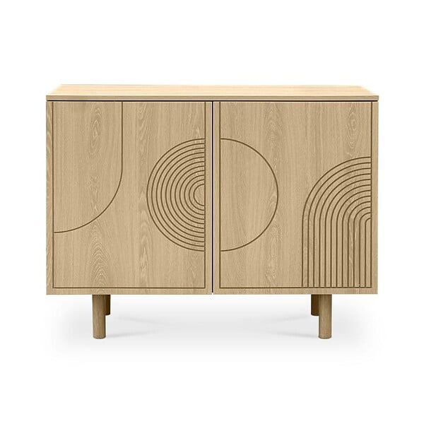 SICAAN - Sicaan Buffet scandinave 100  cm 2 portes finition chêne SASKIA - large